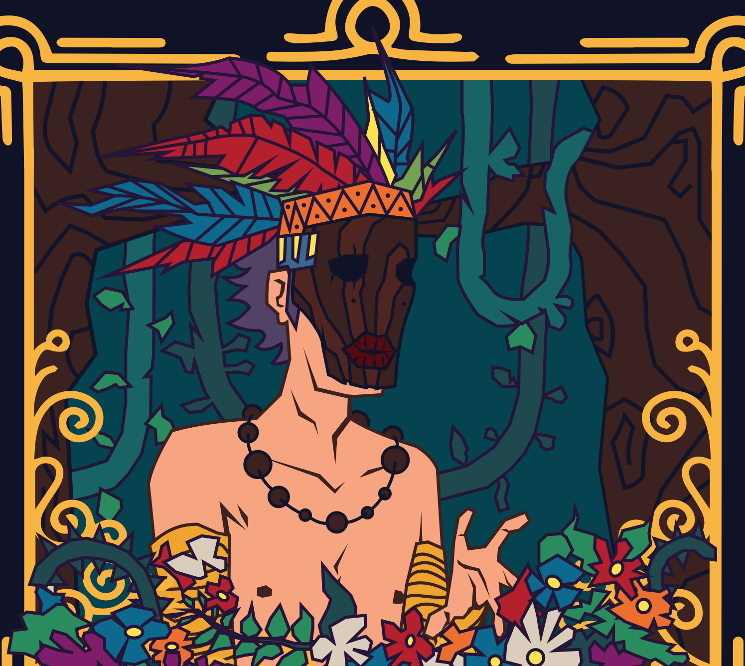 Headdress portrait artwork